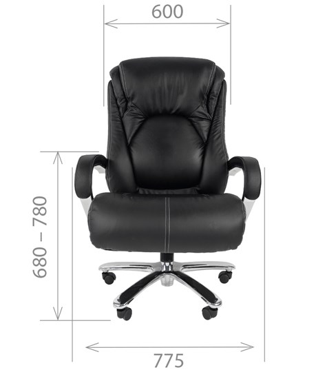 Кресло компьютерное CHAIRMAN 402, черный в Вологде - изображение 1