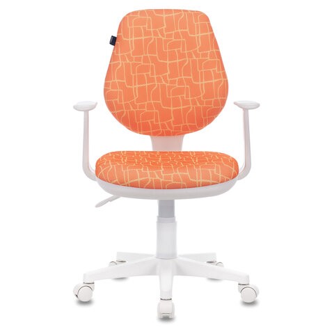 Офисное кресло Brabix Fancy MG-201W (с подлокотниками, пластик белый, с рисунком "Giraffe") в Вологде - изображение 1