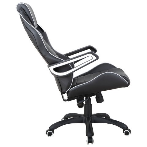 Офисное кресло Brabix Techno Pro GM-003 (экокожа, черное/серое, вставки серые) в Вологде - изображение 3