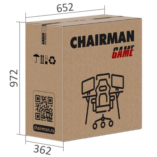 Кресло игровое CHAIRMAN GAME 35 с выдвижной подставкой для ног Ткань  черная / Ткань красная в Вологде - изображение 9