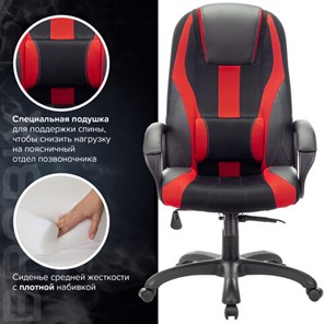 Компьютерное кресло Brabix Premium Rapid GM-102 (экокожа/ткань, черное/красное) 532107 в Вологде - предосмотр 5