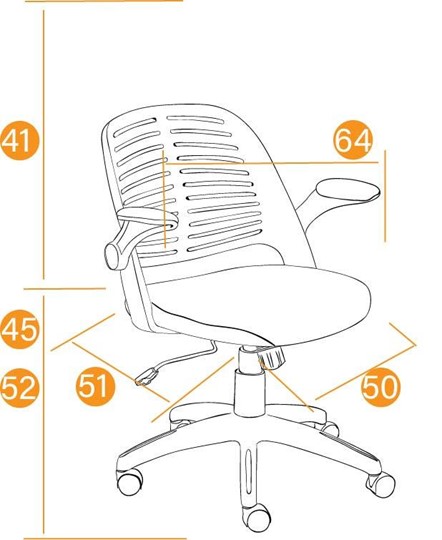 Кресло компьютерное JOY ткань, синий, арт.11997 в Вологде - изображение 11
