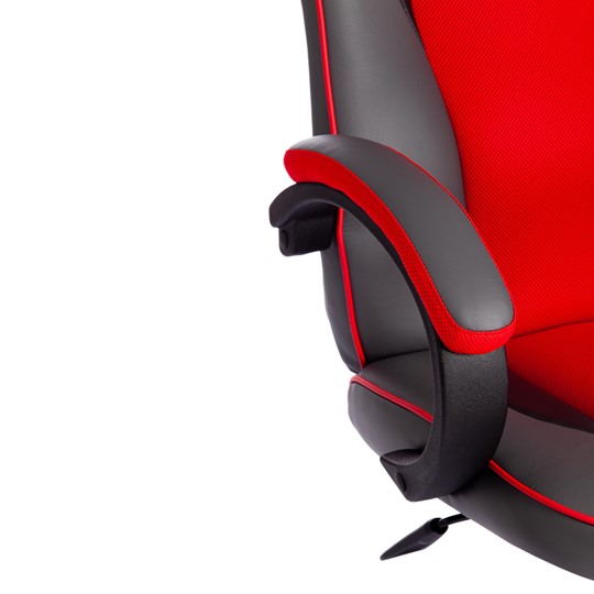 Кресло RACER GT new кож/зам/ткань, металлик/красный, арт.13249 в Вологде - изображение 10