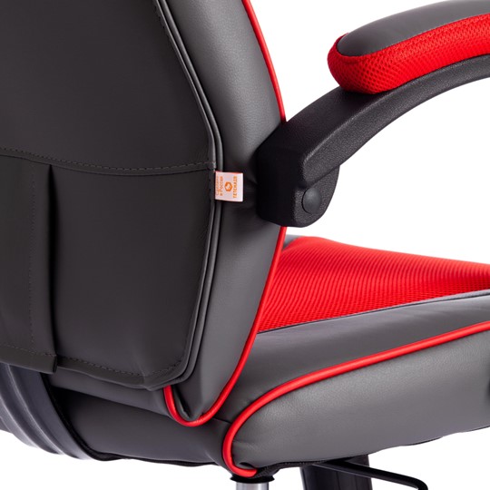 Кресло RACER GT new кож/зам/ткань, металлик/красный, арт.13249 в Вологде - изображение 12