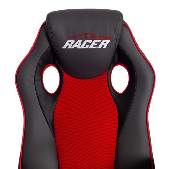 Кресло RACER GT new кож/зам/ткань, металлик/красный, арт.13249 в Вологде - изображение 7