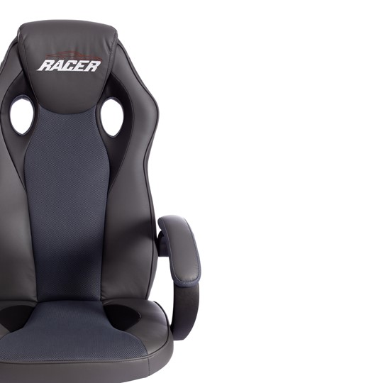 Кресло RACER GT new кож/зам/ткань, металлик/серый, арт.13251 в Вологде - изображение 5