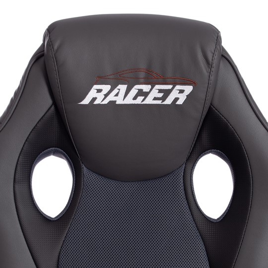 Кресло RACER GT new кож/зам/ткань, металлик/серый, арт.13251 в Вологде - изображение 7
