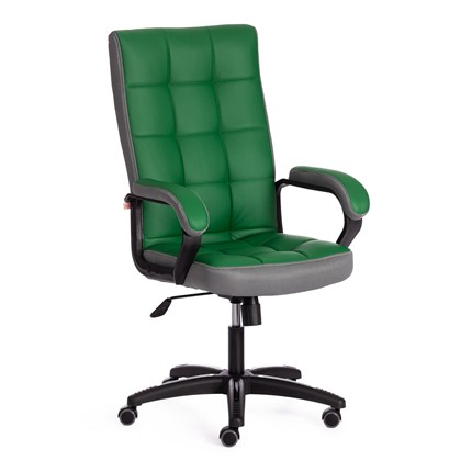 Кресло компьютерное TRENDY (22) кож/зам/ткань, зеленый/серый, арт.19519 в Вологде - изображение