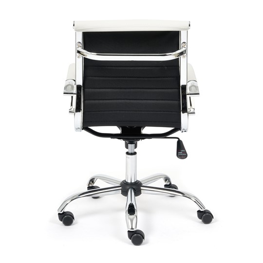 Кресло компьютерное URBAN-LOW кож/зам, белый, арт.14454 в Вологде - изображение 4