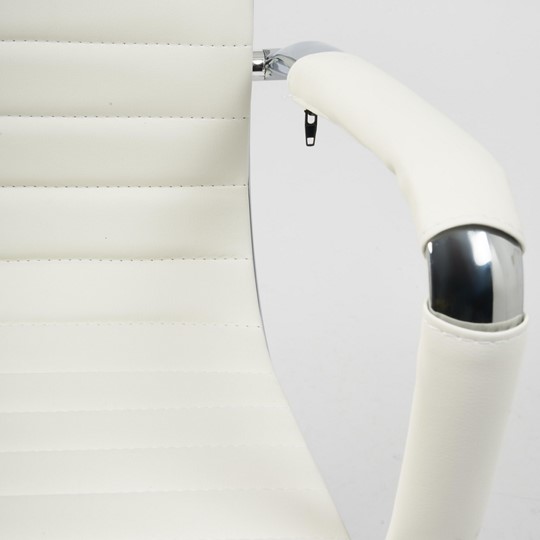 Кресло компьютерное URBAN-LOW кож/зам, белый, арт.14454 в Вологде - изображение 6