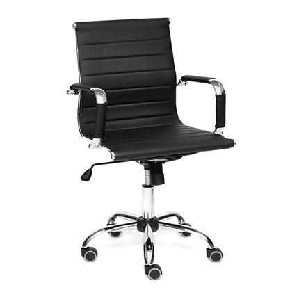 Кресло компьютерное URBAN-LOW кож/зам, черный, арт.14460 в Вологде - изображение