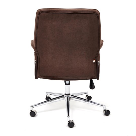 Кресло компьютерное YORK флок, коричневый, арт.13860 в Вологде - изображение 4