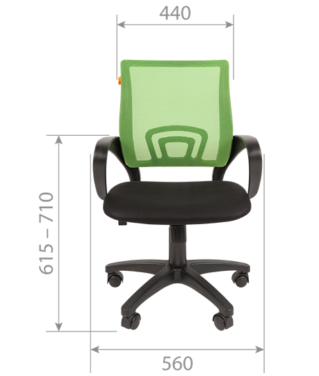 Офисное кресло CHAIRMAN 696 black Сетчатый акрил DW62 черный в Вологде - изображение 3