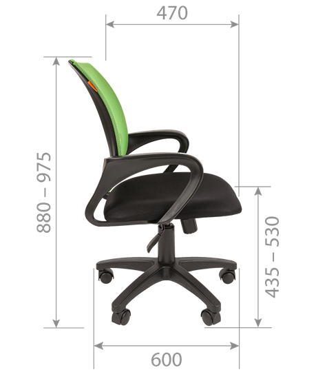 Офисное кресло CHAIRMAN 696 black Сетчатый акрил DW62 черный в Вологде - изображение 4