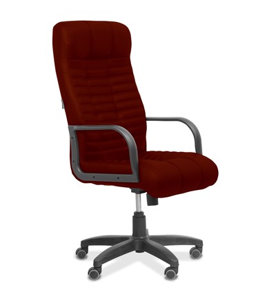 Офисное кресло для руководителя Атлант, ткань TW / бордовая в Вологде - изображение