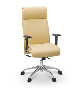 Кресло в офис Dark (подлокотники 3D) экокожа премиум / бежевая CN1123 в Вологде - предосмотр