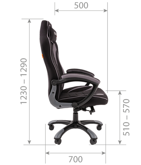 Кресло игровое CHAIRMAN GAME 28 Полиэстер комбинированная ткань красный/черный в Вологде - изображение 4