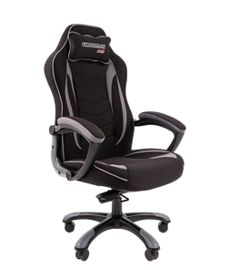 Кресло игровое CHAIRMAN GAME 28 Полиэстер комбинированная ткань серый/черный в Вологде - предосмотр
