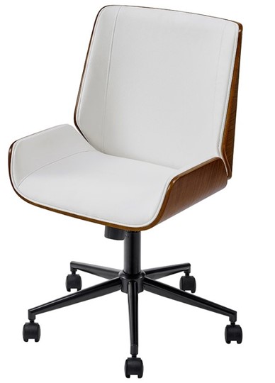 Кресло JY6264X-B белый/орех в Вологде - изображение 7