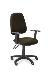 Кресло в офис Эльза Т, экокожа премиум / коричневая CN1116 в Вологде
