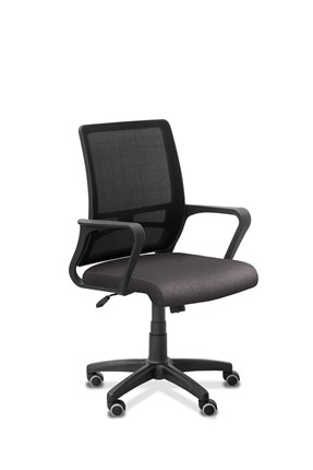 Кресло офисное Акцент, сетка YM/ткань Bahama / черная/серая в Вологде - изображение