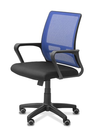 Офисное кресло Акцент, сетка YM/ткань TW / синяя/черная в Вологде - изображение