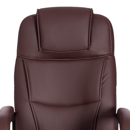 Компьютерное кресло BERGAMO Хром (22) кож/зам, коричневый, арт.19369 в Вологде - изображение 6