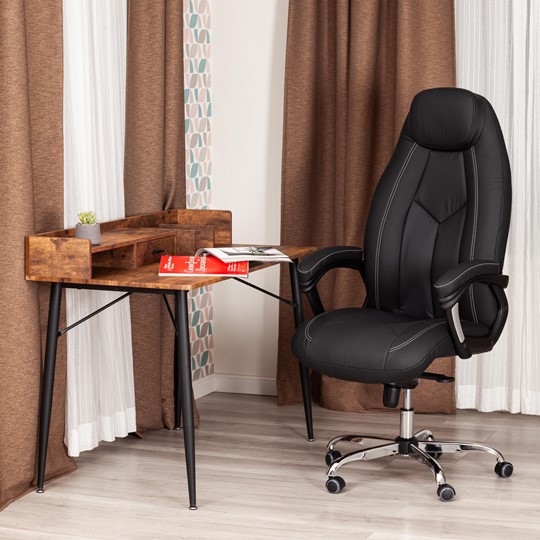 Кресло офисное BOSS Lux, кож/зам, черный, арт.21151 в Вологде - изображение 12