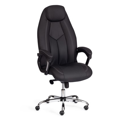 Кресло офисное BOSS Lux, кож/зам, черный, арт.21151 в Вологде - изображение
