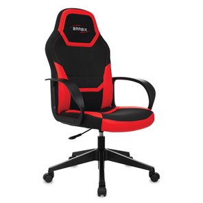 Компьютерное кресло BRABIX "Alpha GM-018", ткань/экокожа, черное/красное, 532637, GM-018_532637 в Вологде