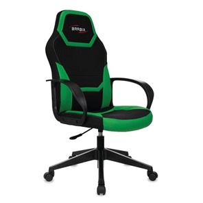 Кресло офисное BRABIX "Alpha GM-018", ткань/экокожа, черное/зеленое, 532639, GM-018_532639 в Вологде