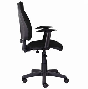 Кресло в офис Brabix Comfort MG-321, регулируемая эргономичная спинка, ткань, черное в Вологде - предосмотр 1