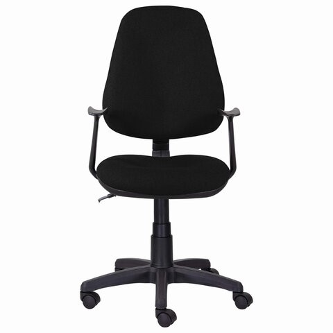 Кресло в офис Brabix Comfort MG-321, регулируемая эргономичная спинка, ткань, черное в Вологде - изображение 4
