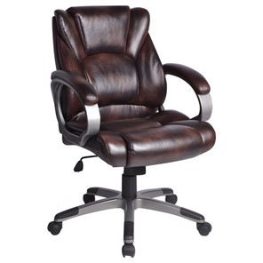 Компьютерное кресло BRABIX "Eldorado EX-504", экокожа, коричневое, 530875 в Вологде - предосмотр 3