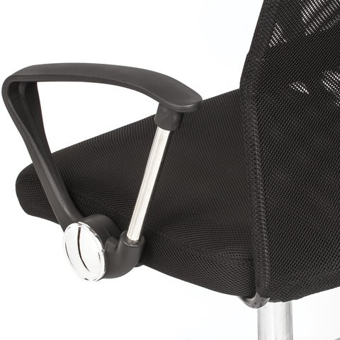 Офисное кресло BRABIX "Flash MG-302", с подлокотниками, хром, черное, 530867 в Вологде - изображение 10