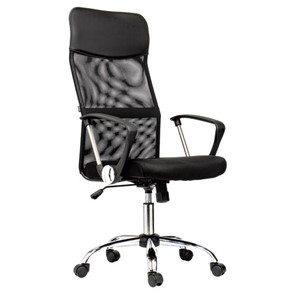 Офисное кресло BRABIX "Flash MG-302", с подлокотниками, хром, черное, 530867 в Вологде - предосмотр