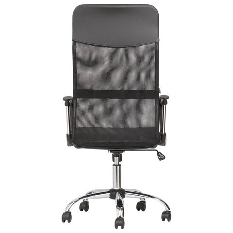 Офисное кресло BRABIX "Flash MG-302", с подлокотниками, хром, черное, 530867 в Вологде - изображение 5