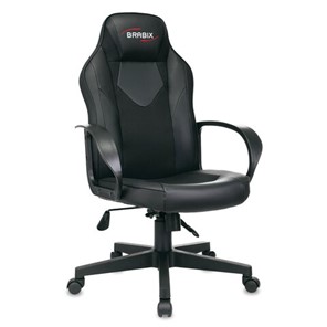 Кресло офисное BRABIX "Game GM-017", экокожа/ткань, черное, 532641, GM-017_532641 в Вологде