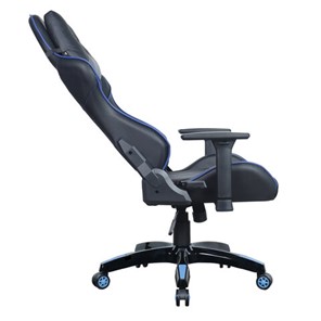 Компьютерное кресло BRABIX "GT Carbon GM-120", две подушки, экокожа, черное/синее, 531930 в Вологде - предосмотр 7