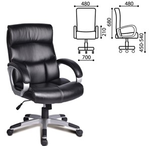 Офисное кресло BRABIX "Impulse EX-505", экокожа, черное, 530876 в Вологде - предосмотр 1