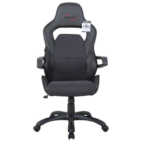 Офисное кресло Brabix Nitro GM-001 (ткань, экокожа, черное) 531817 в Вологде - изображение 4