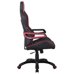 Кресло Brabix Nitro GM-001 (ткань, экокожа, черное, вставки красные) 531816 в Вологде - предосмотр 3