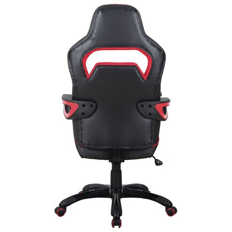 Кресло Brabix Nitro GM-001 (ткань, экокожа, черное, вставки красные) 531816 в Вологде - изображение 5