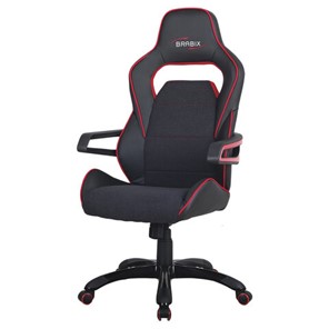 Кресло Brabix Nitro GM-001 (ткань, экокожа, черное, вставки красные) 531816 в Вологде - предосмотр 6