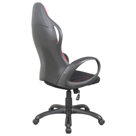 Офисное кресло Brabix Premium Force EX-516 (ткань, черное/вставки красные) 531571 в Вологде - изображение 3