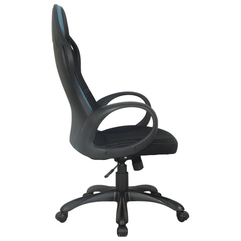 Кресло Brabix Premium Force EX-516 (ткань, черное/вставки синие) 531572 в Вологде - изображение 2