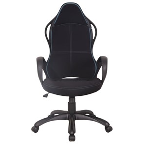 Кресло Brabix Premium Force EX-516 (ткань, черное/вставки синие) 531572 в Вологде - предосмотр 3