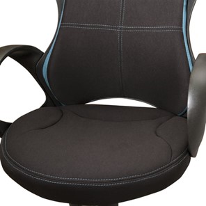 Кресло Brabix Premium Force EX-516 (ткань, черное/вставки синие) 531572 в Вологде - предосмотр 5