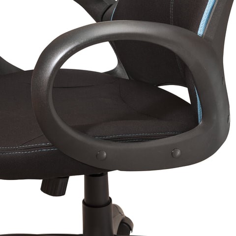Кресло Brabix Premium Force EX-516 (ткань, черное/вставки синие) 531572 в Вологде - изображение 9