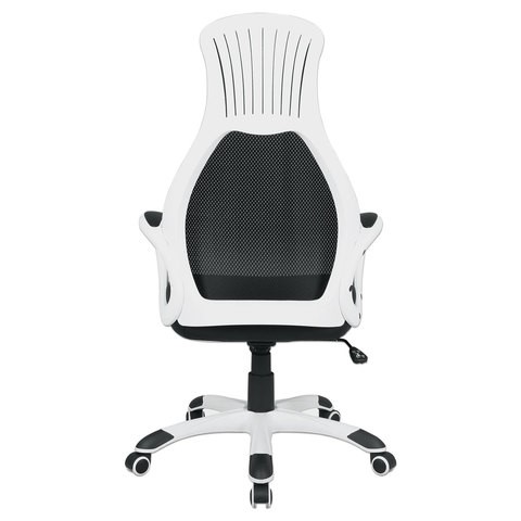 Компьютерное кресло Brabix Premium Genesis EX-517 (пластик белый, ткань/экокожа/сетка черная) 531573 в Вологде - изображение 4